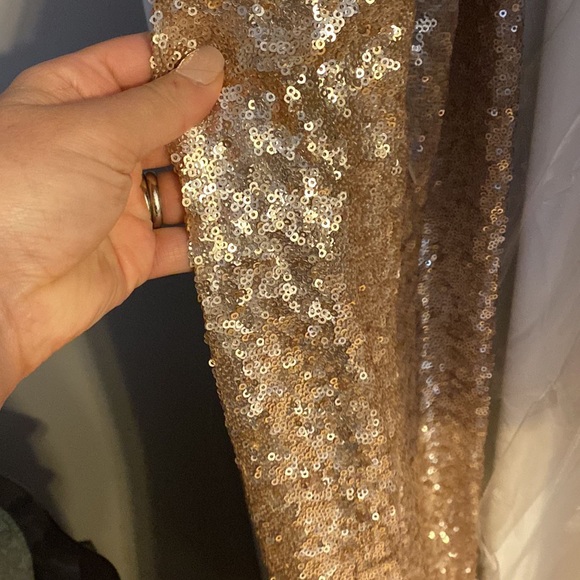 Dress The Population Harper Dress in Pale Blush Holiday Gown - Picture 6 of 8